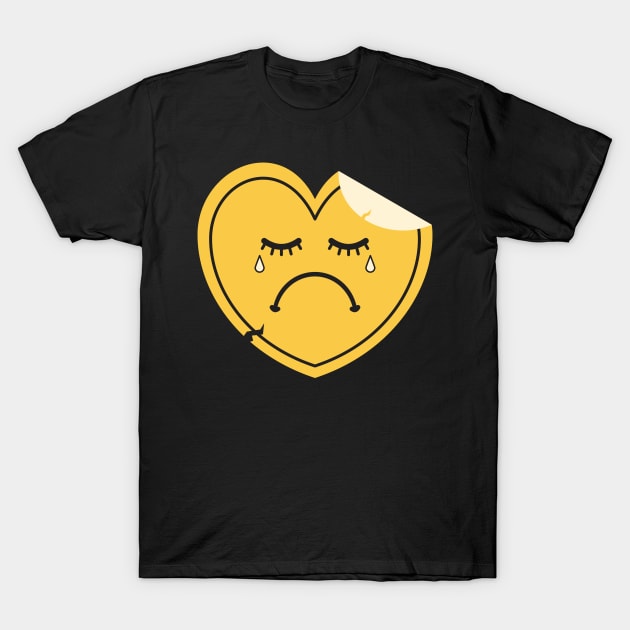 Sad Heart T-Shirt by nerdlkr